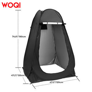 Tente de douche Woqi 120x120x190cm, imperméable, simple couche, portable, pour camping, plage et usage extérieur - Product Image 2