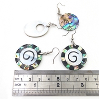 Boucles d'oreilles en coquilles d'ormeaux pour femmes, bijoux en coquillages naturels, croisés, ovales, ronds en forme de poire, cadeaux pour filles, vente en gros,