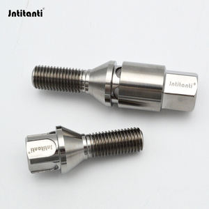 Jntitanti M12 * 1.5*28mm écrou de roue en titane avec clé cône siège <span class=keywords><strong>antivol</strong></span> couleur argent Gr.5 pour <span class=keywords><strong>BMW</strong></span> état nouveau - Product Image 4