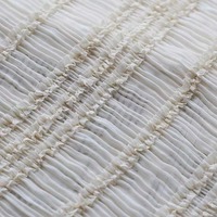 Offre Spéciale doux rose plissé en mousseline de soie tissu brodé en mousseline de soie crêpe dentelle pour printemps été filles robe