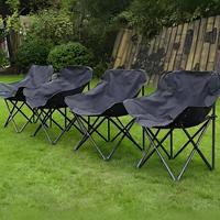 Chaise pliante Moon Chair et table de camping d'extérieur, parfaites pour les barbecues dans la cour et les pique-niques en plein air, ensemble d'extérieur