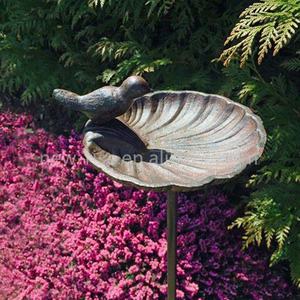 <strong>Ground</strong> Insert Cast Iron <strong>Bird</strong> <strong>Bath</strong> Freestanding Birdbaths Bowl for Outdoor Detachable Outdoor <strong>Bird</strong> <strong>Bath</strong> with Sturdy Stake - Product Image 5