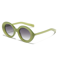 B13015 2024 dégradé lentille gelée rose lunettes de soleil ronde De Sol femmes rétro lunettes de soleil