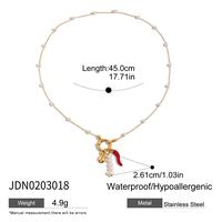 Colliers en acier inoxydable 18K J&D, hypoallergéniques, résistants au ternissement, avec chaîne à clips, breloques DIY, pendentif en céramique coquillage et perles d'eau douce