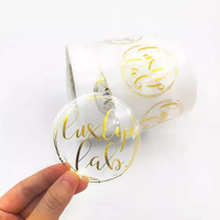 Étiquettes d'emballage holographiques transparentes personnalisées, autocollantes, résistantes à l'huile, imprimées sur mesure
