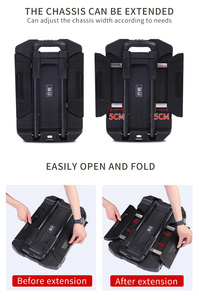 Chariot à main pliable à 4 roues Chariot à roulettes pliable à usage intensif Chariot à roulettes pliable avec 2 cordes élastiques pour déménagement au bureau - Product Image 5