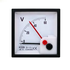 CE-zugelassenes BE-72 DC4-20mA 60V mit rotem Zeiger voltmeter Analog DC Volt Panel Meter