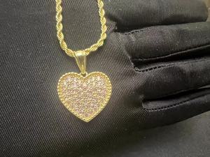 Customized Heart-Shaped Stainless Steel 18K Gold-Plated Women's <strong>Necklace</strong> for <strong>Couples</strong> Women Girls Gift - Product Image 3