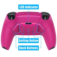 Kit de Reasignación RISE4 V3 con Botones Traseros de Goma Rosa Nova, Reasignables, para Control de PS5 BDM-030/040/050