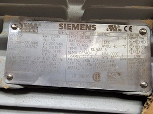 มอเตอร์ PLC รุ่น SD100 ILE23212AB114GA3 Simotics Series 208-230/460V 21.5-19.5/9.7A - Product Image 5
