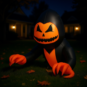 Decorazione Gonfiabile di Halloween a Forma di Zucca con Falce, per Esterni, 1 Metro, in PVC, per Feste e Esposizioni Festive - Product Image 2