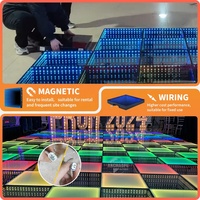 Panel de Espejo Infinito con Efecto Arcoíris 3D, Pista de Baile LED, Personalizable, Control DMX512, IP65, para Bodas y Fiestas