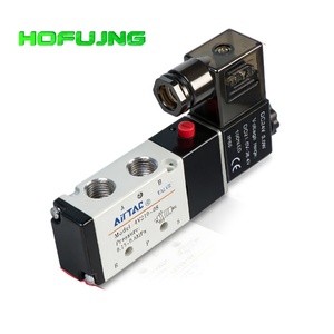 Válvula Solenoide, Accesorios Neumáticos, Válvula Direccional para Cilindro 4v110-06 4v210-08 4v310-10 4v410-15, Válvula Airtac - Product Image 1
