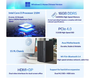 คอมพิวเตอร์ตั้งโต๊ะ ASUS รุ่นใหม่ P500MV ซีพียู Core7-240H ประสิทธิภาพสูง แรม DDR5 หน่วยความจำ SSD+HDD สำหรับธุรกิจ สำนักงาน เล่นเกม และการเรียนรู้ - Product Image 4