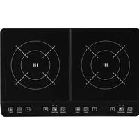 Panneau Microlite 3500W plaque de cristal noir 2 brûleurs cuisinière à Induction électrique polie pour soupe ragoût Hotpot vapeur