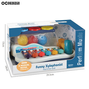 Jouet musical intéressant pour bébé, petit <span class=keywords><strong>xylophone</strong></span>, <span class=keywords><strong>marteau</strong></span> et balle à faire tomber, pour enfants - Product Image 6