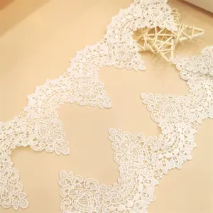 Factory Brand New Water-soluble Milk Silk Guipure Swiss Lace French Lace Wedding Fabric Bride's Wedding Dress Women's Dress