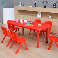 Ensemble de table et de chaises en plastique coloré pour enfants, utilisé pour les meubles de maternelle et de classe scolaire