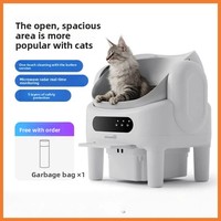 Bac à litière pour chat intelligent à nettoyage automatique, facile à nettoyer, écologique, anti-odeurs, grande capacité, fonctionnement silencieux, design anti-éclaboussures