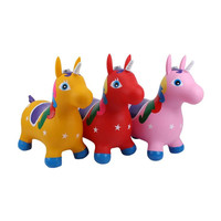 Jouet gonflable de licorne de cheval de saut d'enfants PVC cheval plein d'entrain pour l'équitation pour le jeu extérieur