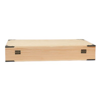 Petite boîte en bois 7,9 x 3,9 x 2,4 pouces, boîte en bois non finie avec couvercle à charnières, pour bijoux, cadeaux et objets de souvenir