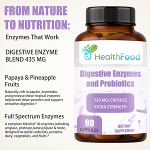 High Grade Prebiotic and Probiotic <b>Blend</b> Digestive Enzyme Capsules Probiotic Supplement Support Gut and Digestive Health - Product Image 6