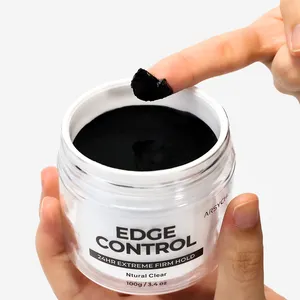 Custom Hair Stying Products Wax Gel Extra Strong Hold Black Booster Edge Control Vendor Private Label