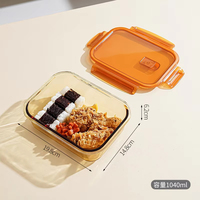 Keuken Kinderen Herbruikbare Magnetron Glazen Voedsel Container Lekvrij Deksel Bento Lunchbox School Maaltijd Prep Containers Glazen Fles Voedsel