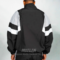 Ensemble de survêtement pour homme personnalisé, coupe-vent en nylon vierge, veste zippée et pantalon en nylon, deux pièces pour le jogging