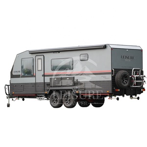 Caravane tout-terrain moderne pour aventures en plein air, design à coque rigide, auvent, salle de bain, double essieu, capacité 2 personnes pour les voyages sur route - Product Image 6
