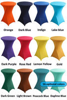 Housses de table cocktail en spandex imprimées sur mesure, 32x43 pouces, rondes, très extensibles, pour location événementielle de mariages, en gros
