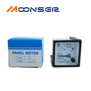 Ampèremètre de panneau MoonsEir 99T1-A 200/5A, compteur de courant alternatif monophasé classe 1.5, boîtier en acier - Product Image 3