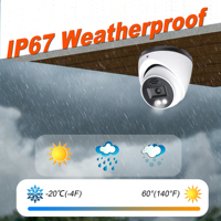 8MP 4k Analog Security Turret Camera Outdoor,4-in-1(TVI/CVI/AHD/CVBS),Color-Vu,F1.0 Super Aperture,Full Color,WDR,Metal,NTSC