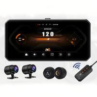 Caméra de moto 6,25 pouces avant et arrière, enregistreur, avertisseur d'angle mort BSD, Carplay, surveillance de la pression des pneus