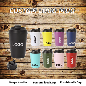 Boîte cadeau avec logo personnalisé, design classique, mug sport en acier inoxydable à double paroi, réutilisable, isolation sous vide 12-24 heures, tasse de bureau - Product Image 2