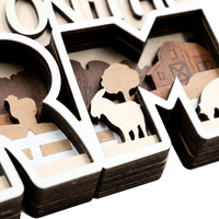 Letrero de Madera Contrachapada 3D Personalizado de la Marca XIAOYAN, con Diseño 'Life Is Better Farm', Decoración Rústica Multifuncional para el Hogar, con Diseño de Vaca y Oveja