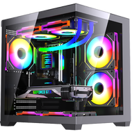 LOVINGCOOL Meilleures ventes Panneau latéral Micro ATX RGB PC Case Desktop USB 3.0 Pc Cabinet Gaming Computer Cases Towers for Desktop