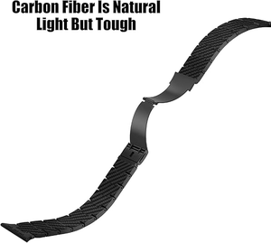 Lionorm cinturino in fibra di carbonio cinturino per orologio intelligente per <span class=keywords><strong>apple</strong></span> <span class=keywords><strong>Watch</strong></span> serie <span class=keywords><strong>7</strong></span>/SE/6/5/4/3/2/1 leggero nero resistente - Product Image 4