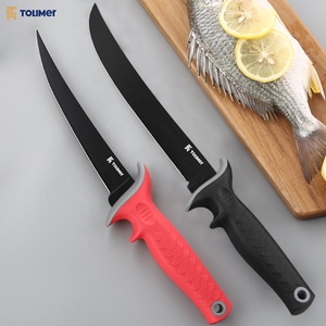 Cuchillo de acero inoxidable, 9 pulgadas, flexible, cónico, mango PP + TPR, para pesca al aire libre - Product Image 3