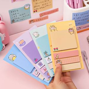 4 Styles 80 Sheets/Pad, Cute Notebook for Girls, Kawaii <b>Sticky</b> <b>Notes</b> Booklet, Students Read Marked Stationery - Product Image 3