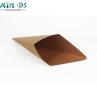 Cônes de papier Kraft jetables pour frites, 50 pièces, pour la restauration rapide