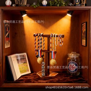Wooden Jewelry Display Rack Double Layer Tree Material Home Storage <b>Necklace</b> <b>Ring</b> Bracelet Organizer - Product Image 1