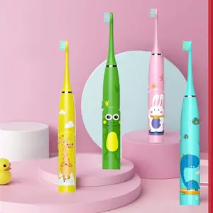 Escova de dentes elétrica portátil inteligente recarregável automática longa duração para crianças, uso infantil