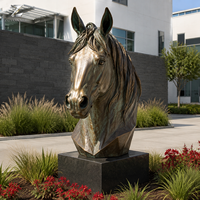 Sculpture de cheval en bronze, artisanat métallique, statue d'animal grandeur nature, décoration de jardin extérieur, ranch, moulage sur mesure, résistant aux intempéries, fabrication en usine