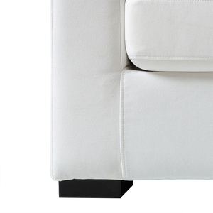 Canapé 2 places blanc classique, design minimaliste, en tissu, pour une décoration intérieure facile, personnalisable - Product Image 3