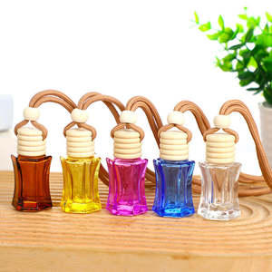 Nouvelle Arrivée Mini Diffuseur de Voiture en Verre Unique de 6 ml Bleu Rose Jaune Ambre Transparent avec Bouchon à Vis - Product Image 1