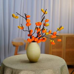 Ornements <span class=keywords><strong>de</strong></span> <span class=keywords><strong>fruits</strong></span> <span class=keywords><strong>artificiels</strong></span> <span class=keywords><strong>haut</strong></span> <span class=keywords><strong>de</strong></span> <span class=keywords><strong>gamme</strong></span> en forme <span class=keywords><strong>de</strong></span> petite citrouille, branches <span class=keywords><strong>de</strong></span> citrouille au toucher réel pour la décoration <span class=keywords><strong>de</strong></span> la maison, des mariages et des fêtes - Product Image 1