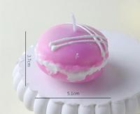 Bougie parfumée en forme de macaron, mini bougie aromatique, décoration de gâteau d'anniversaire, souvenir de mariage, cadeau de fête, vente en gros