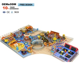 สนามเด็กเล่นในร่มเชิงพาณิชย์ขนาด 400 ตร.ม. ดีไซน์การ์ตูนสีมาการอง - Product Image 2