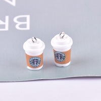 Breloques alimentaires simulées, tasse à café avec crochet, pendentif 3D pour bijoux, boucles d'oreilles, collier, matériel DIY, accessoires pour maison de poupée
